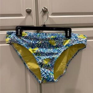 Lilly Pulitzer NWOT Zest for Life Floral and Lemon Print Bikini Bottoms